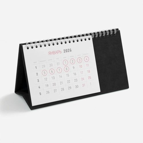 Календарь настольный Brand, черный