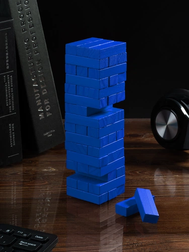 Игра «Деревянная башня мини», синяя
