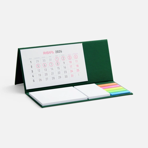 Календарь настольный Grade, зеленый