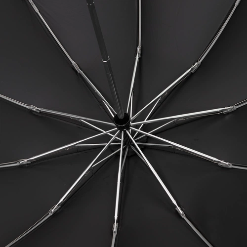 Зонт обратного сложения с ручкой-карабином Foldberry, серый