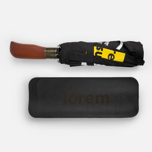 Зонт складной Cloudburst в подарочной упаковке, черный с нанесением