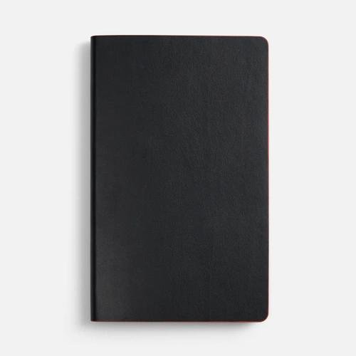 Ежедневник Trait, недатированный, черный с красным