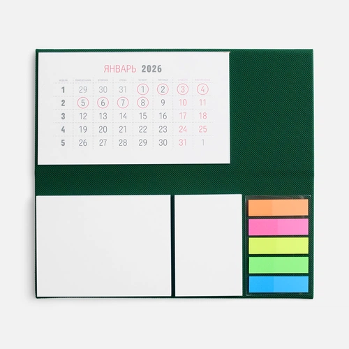 Календарь настольный Grade, зеленый