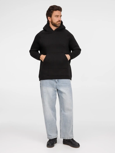 Худи унисекс оверсайз Easy Street, черное