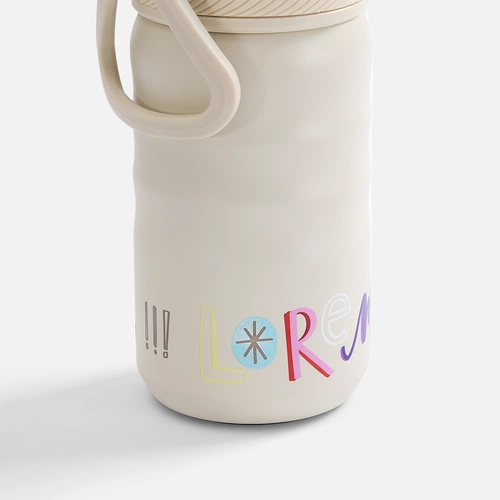 Термобутылка Fujisan 2.0 без логотипа, белая (молочная) с УФ-печатью и лазерной гравировкой