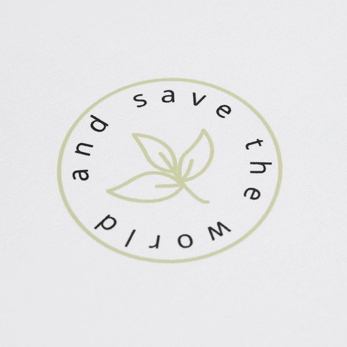 Зонт-трость Standard, белый с серебристым внутри с нанесением