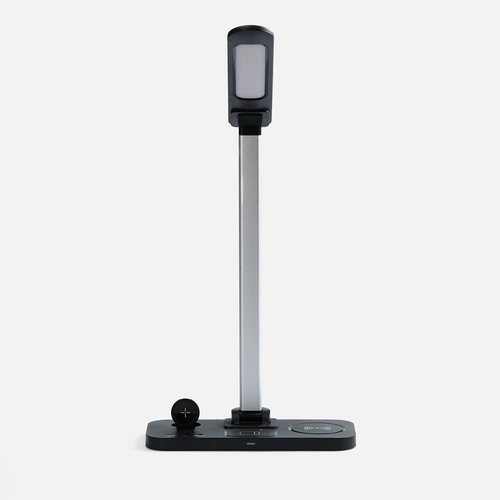 Настольная лампа с беспроводной зарядкой Power Light, черная