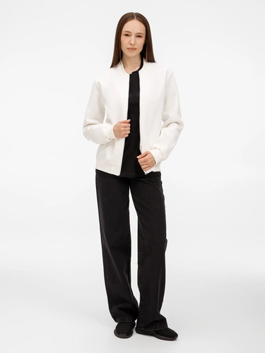 Бомбер унисекс Estado, молочно-белый