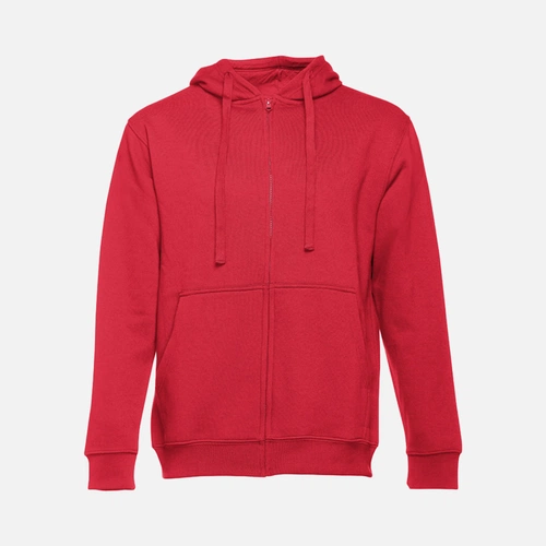 Толстовка мужская на молнии с капюшоном Amsterdam, красная