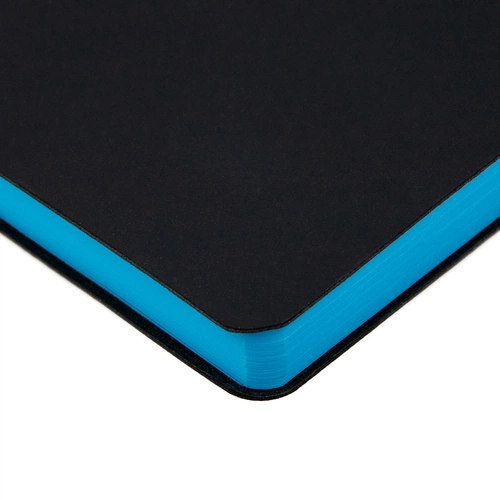 Ежедневник Bookmark, недатированный, черный с голубым