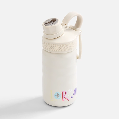 Термобутылка Fujisan 2.0 без логотипа, белая (молочная) с УФ-печатью и лазерной гравировкой