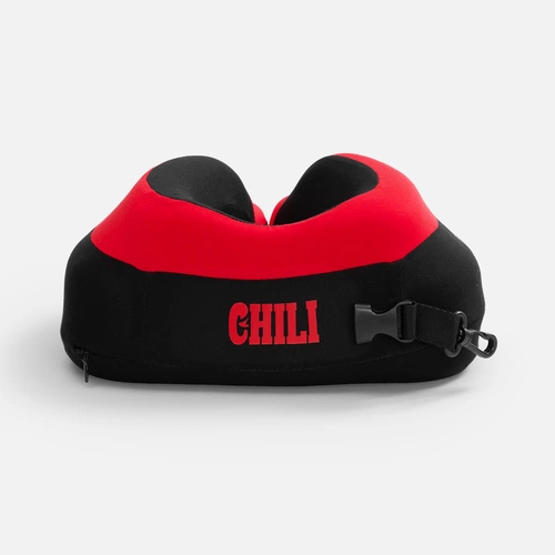 Дорожная подушка Piligrim, красная с нанесением и кастомизацией