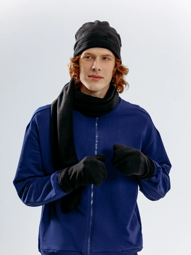 Шарф Fleecy, черный