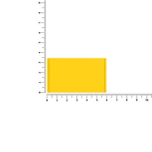 Лейбл из ПВХ Dzeta, M, желтый