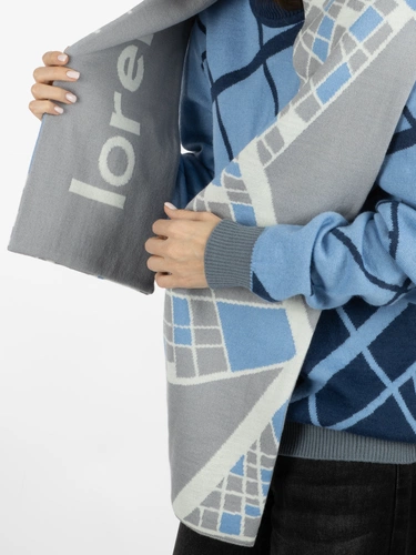 Шарф на заказ Tricksy Classic Net, L, полушерсть