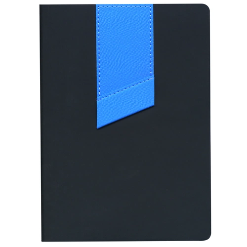 Ежедневник Bookmark, недатированный, черный с голубым