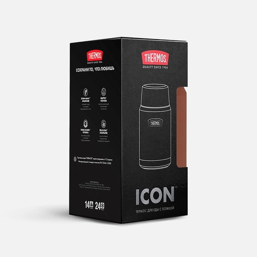 Термос для еды Icon 710, коричневый