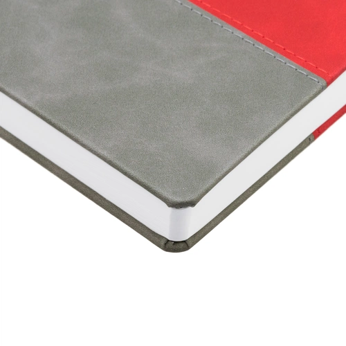 Ежедневник Horizon, недатированный, серый с красным