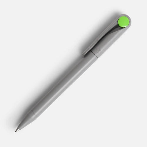 Ручка шариковая Prodir DS1 TMM Dot, серая с ярко-зеленым