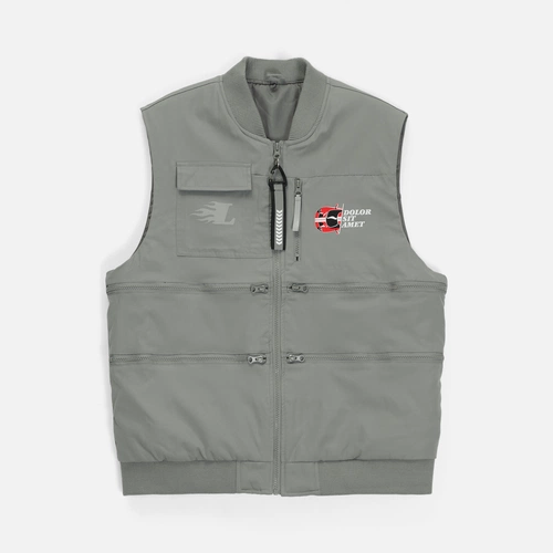 Жилет Hard Work, серый с нанесением