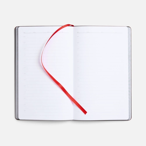 Ежедневник Trait, недатированный, черный с красным