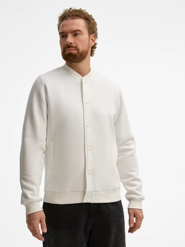 Бомбер унисекс AtmosWear, молочно-белый