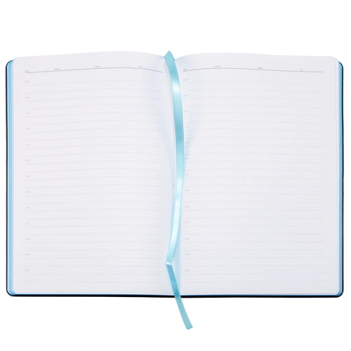 Ежедневник Bookmark, недатированный, черный с голубым