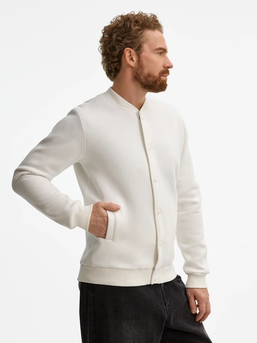 Бомбер унисекс AtmosWear, молочно-белый