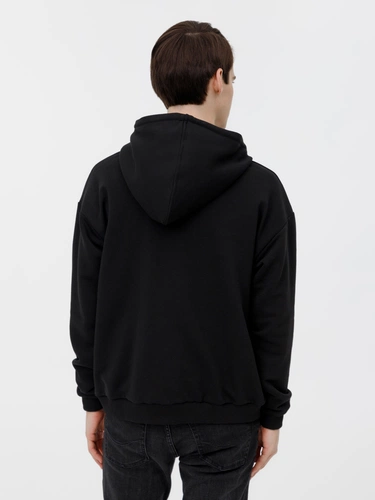 Толстовка унисекс оверсайз на молнии Zippy Terry, черная