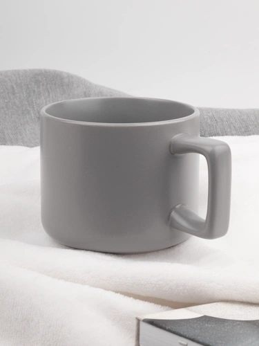 Чашка Jumbo в коробке матовая, светло-серая