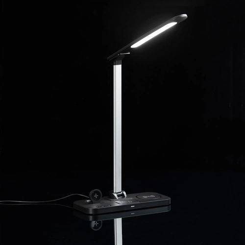 Настольная лампа с беспроводной зарядкой Power Light, черная