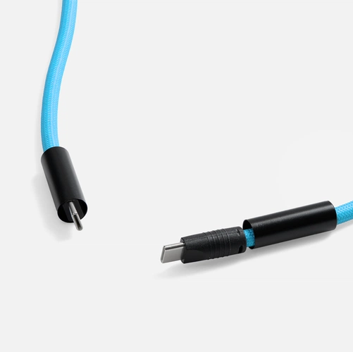Кабель-ланьярд energyFlex Power Delivery 60 Вт, голубой