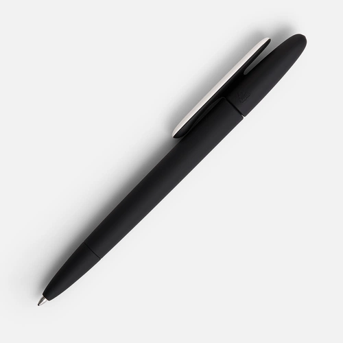 Ручка шариковая Prodir DS5 TRR-P Soft Touch, черная с белым