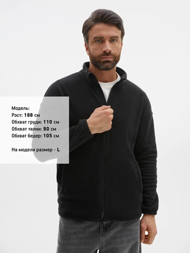 Куртка флисовая унисекс Nebo, черная