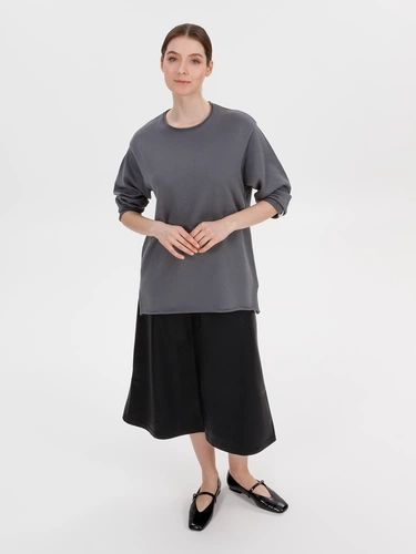 Лонгслив унисекс Siluetti Fuori, серый