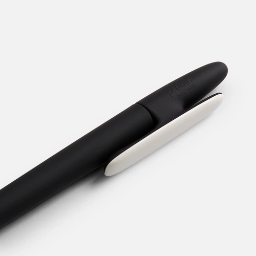 Ручка шариковая Prodir DS5 TRR-P Soft Touch, черная с белым