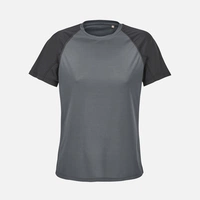 Футболка спортивная женская Vortex Women, черная с темно-серым