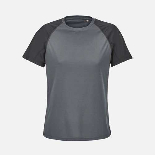 Футболка спортивная женская Vortex Women, черная с темно-серым