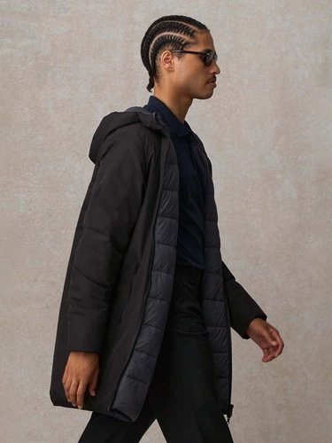 Куртка-парка унисекс Reverse, черная