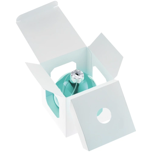 Елочный шар Finery Gloss, 8 см, глянцевый бирюзовый