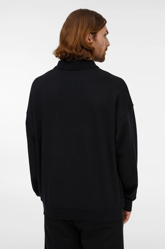 Свитшот оверсайз унисекс S6, черный