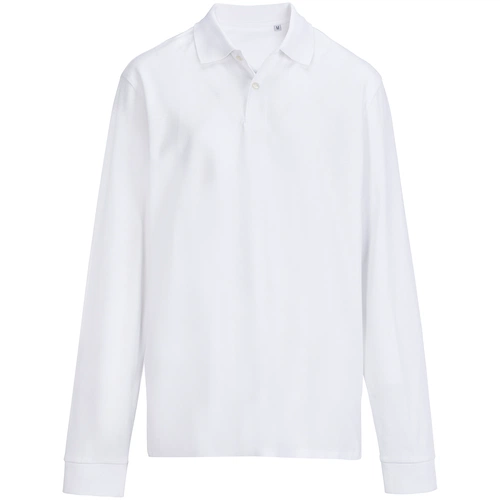 Рубашка поло унисекс с длинным рукавом Pacific LSL, белая