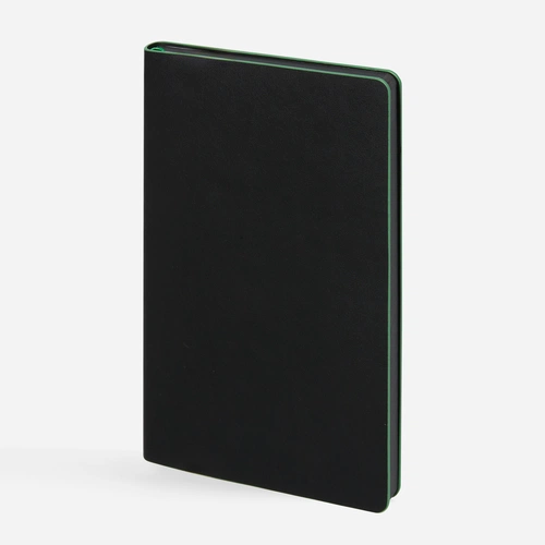 Ежедневник Trait, недатированный, черный с зеленым