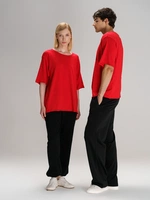 Футболка оверсайз унисекс Vozduh, красная