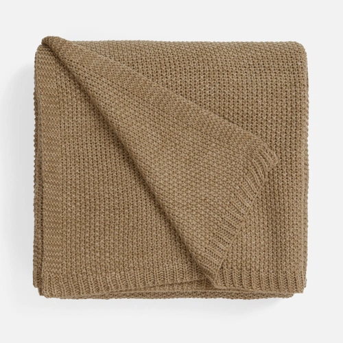 Плед Longview, коричнево-бежевый меланж