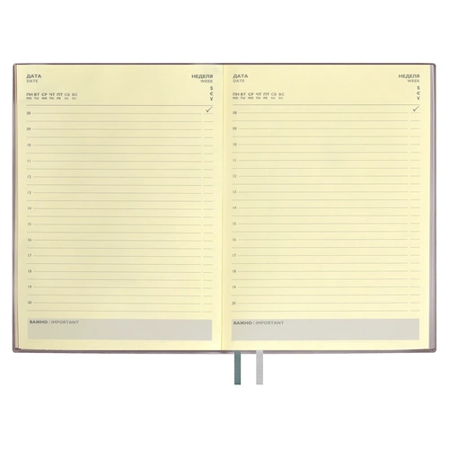 Ежедневник Avila, недатированный, серый