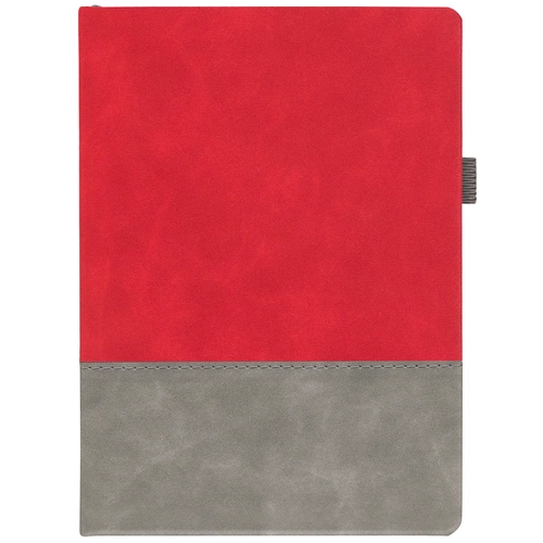 Ежедневник Horizon, недатированный, серый с красным