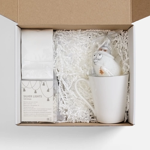 Набор «Планы на счастье», белый с серебристым