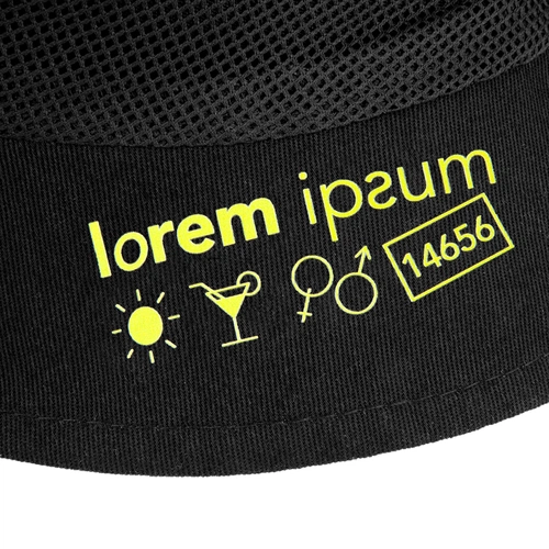 Панама Vento, черная с нанесением