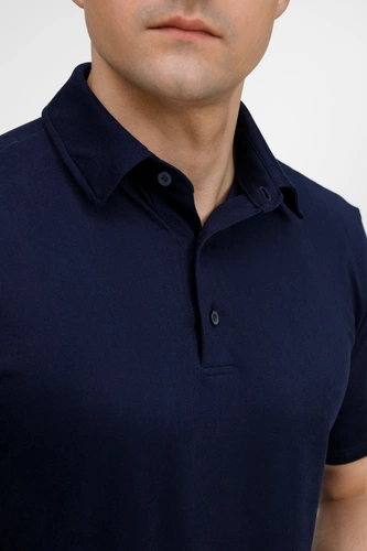 Рубашка поло унисекс Senti, темно-синяя